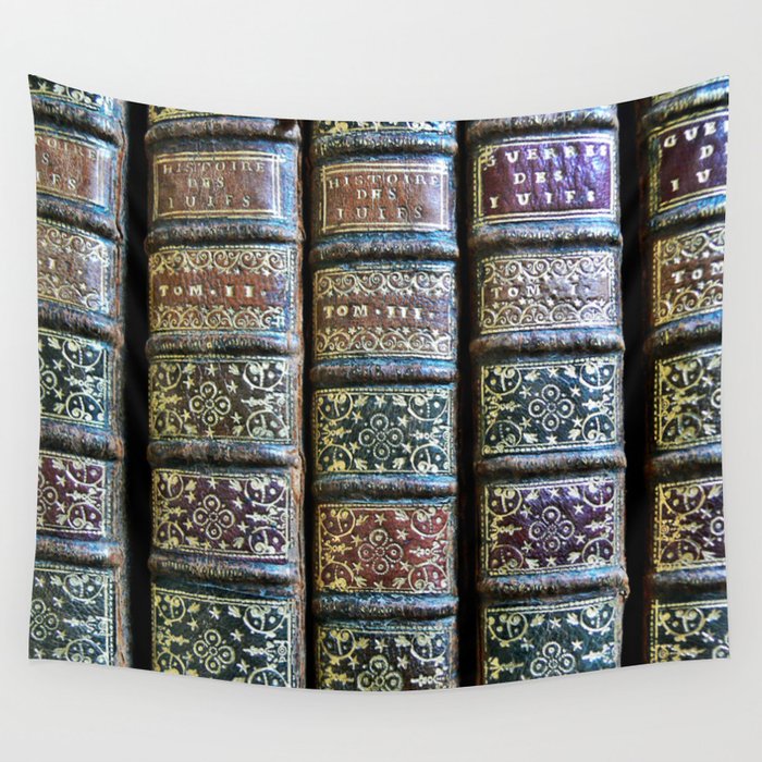 Old Books Wall Tapestry