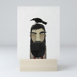 Lumberjack Beard + Crow Mini Art Print