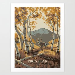 CO 14ers - Pikes Peak Art Print