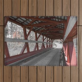 Colvin Covered Bridge Bedford County Pennsylvania Red Calvin Shiller Outdoor Rug