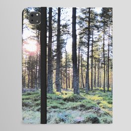 Scottish Pine Forest with Sun in I Art  iPad Folio Case