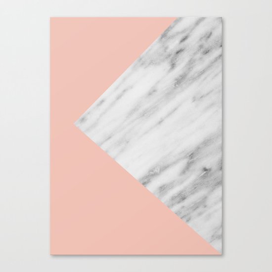 Pink Marble Collage Canvas Print