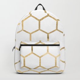 HONEYCOMB PATTERN GOLDEN COLOR Backpack | Kidspattern, Honeybee, Cute, Busy, Bumblebees, Insects, Honeycombs, Sunflower, Yellow, Lovelybees 