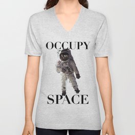 Occupy Space V Neck T Shirt