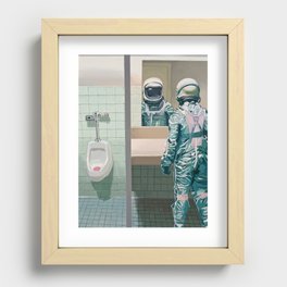 Men's Room Recessed Framed Print