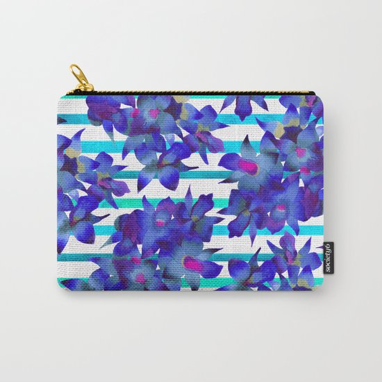 Botanical Stripes Carry-All Pouch