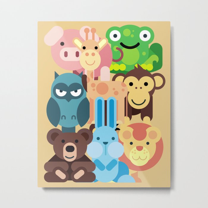 Zoo Animals Farm Kids Room Decor Nursery Baby Metal Print By Trartstudio Zoo Animals Farm Kids Room Decor Nursery Baby Metal Print By Trartstudio
