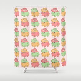 Cute Cowboy Frog Art Shower Curtain