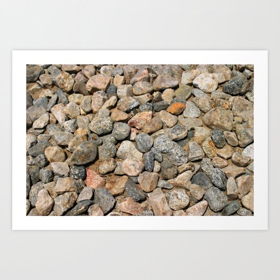 Gravel Stones Art Print