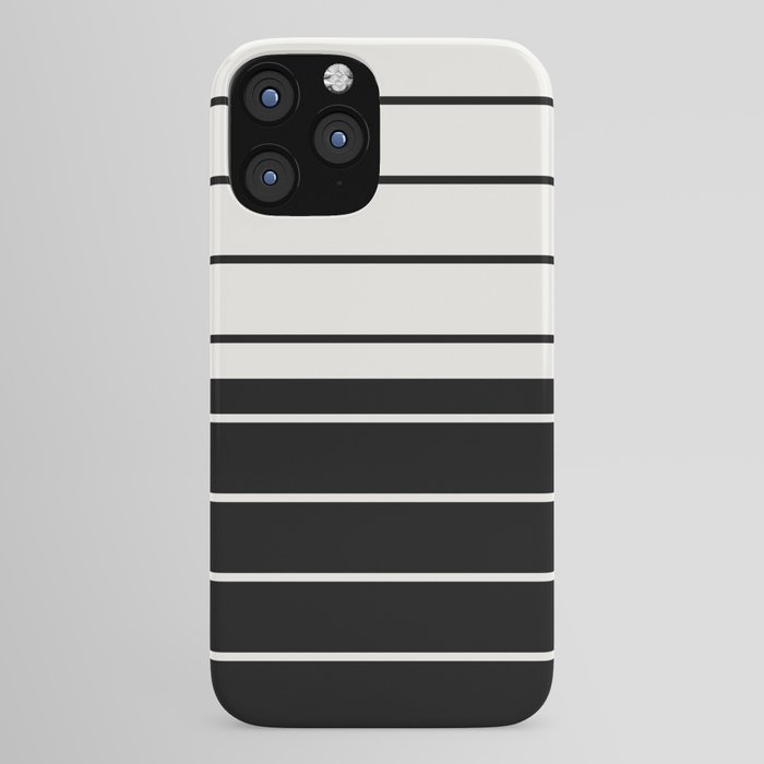 Two Tone Stripes - Black and White iPhone Case