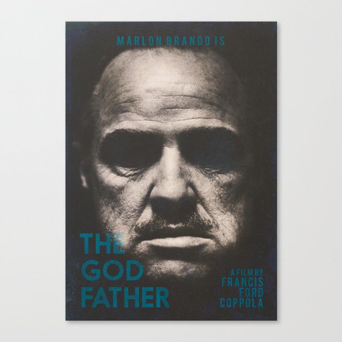 ' The Godfather ' Al Pacino & Marlon Brando Film Movie Canvas Print 