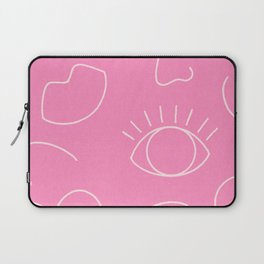 Abstract Woman face Pink Cute Laptop Sleeve