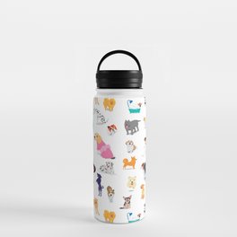 Pattern of dogs, adorable and friendly animal. Water Bottle