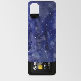 Night Sky Galaxy Nebula Stars Watercolor Space Texture Android Card Case