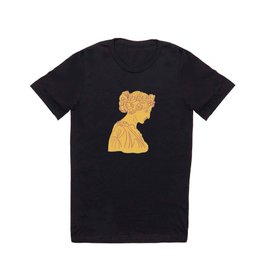 Ancient goddess #1 T Shirt | Statue, Woman, Illustration, Greek, Sculpture, Art, Ancient, Roman, Yellow, Drawing 