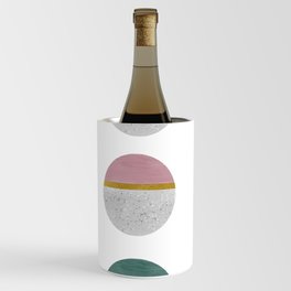 Abstract Circle with Gold Accents Wine Chiller
