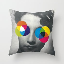 Psychedelic glasses Throw Pillow