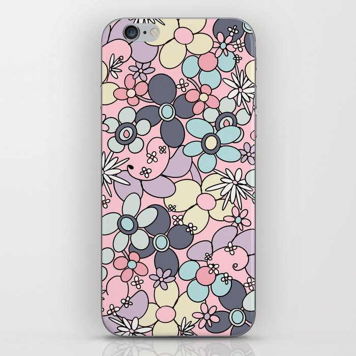 60s 70s Retro Flower Glam #3 #floral #decor #art #society6 iPhone Skin