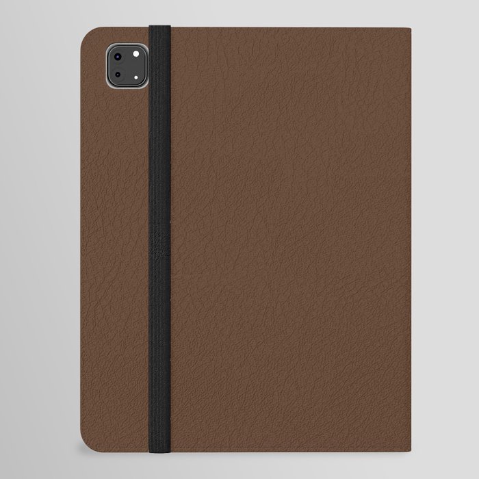 NUT BROWN SOLID COLOR. Rich Chocolate Bronze Plain Pattern  iPad Folio Case