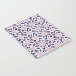 Interesting pretty pink and blue abstract pattern Notebook