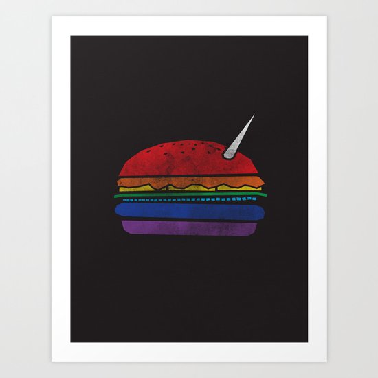 The Last Unicorn Burger Art Print