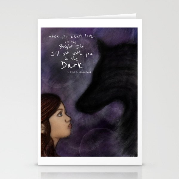 I'll sit with you in the dark Stationery Cards