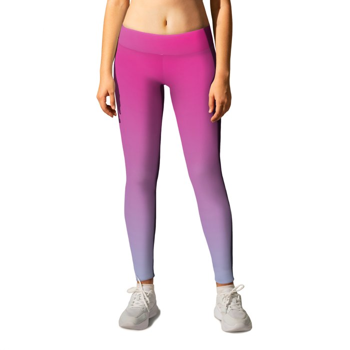 Healing  Blue and hot pink Aura Gradient Ombre Sombre Abstract  Leggings