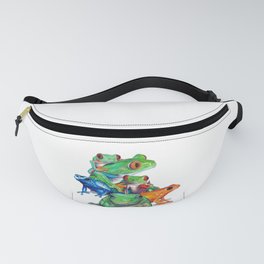 Tropical Frog Collage Fanny Pack