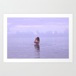 A Swim in Lilac Waters Art Print