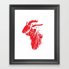 Heart Africa (for dark prints) Framed Art Print