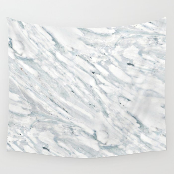 Real Marble Pattern - Swirly White and Gray Marble Wall Tapestry