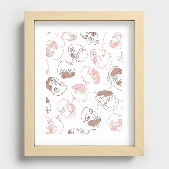 Abstract Faces Recessed Framed Print