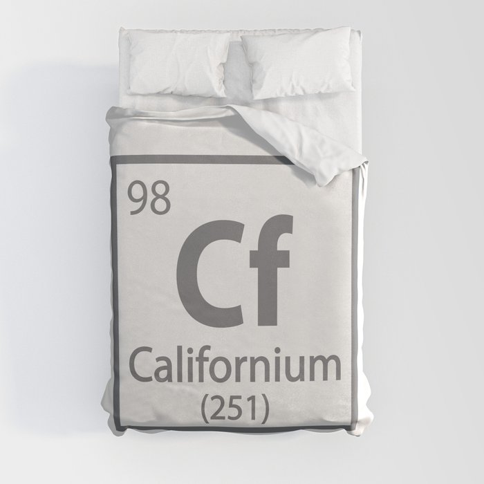 Californium- California Science Periodic Table Duvet Cover