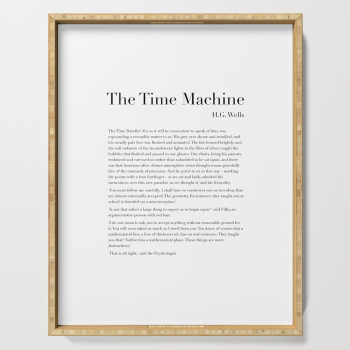 The Time Machine by H.G. Wells Serving Tray