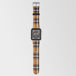 Orange + Black Plaid Apple Watch Band