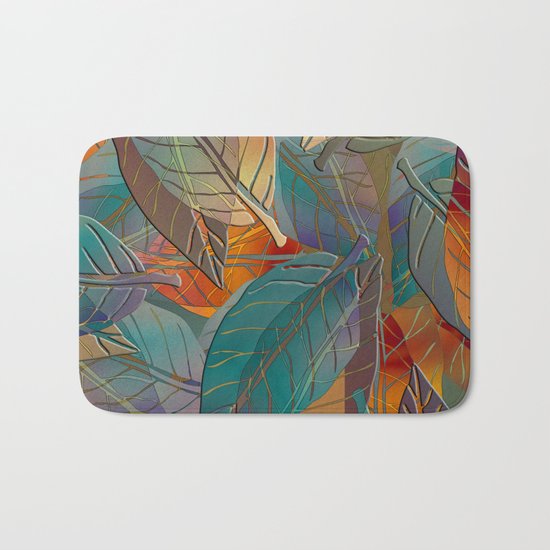 Autumn Pattern Bath Mat
