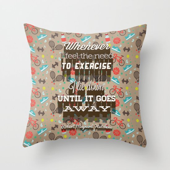 Exercising... Throw Pillow