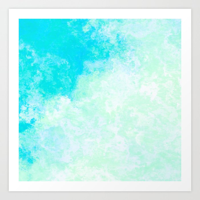 Pastel turquoise blue Art Print