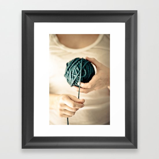 Yarn Work Framed Art Print