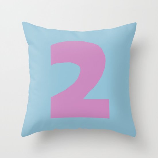 Number 2 Throw Pillow