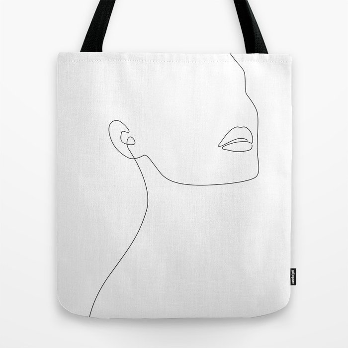 Minimalist Score 1.2 Design White Organic fashion tote bag