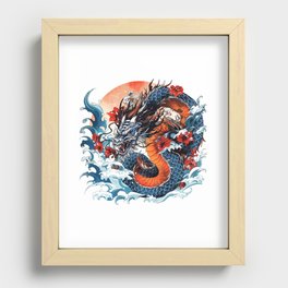 Tattoo Style Dragon Recessed Framed Print
