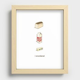 Loaf of Bread, Container of Milk and a Stick of Butter Recessed Framed Print