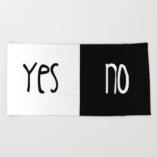 Yes/No Beach Towel