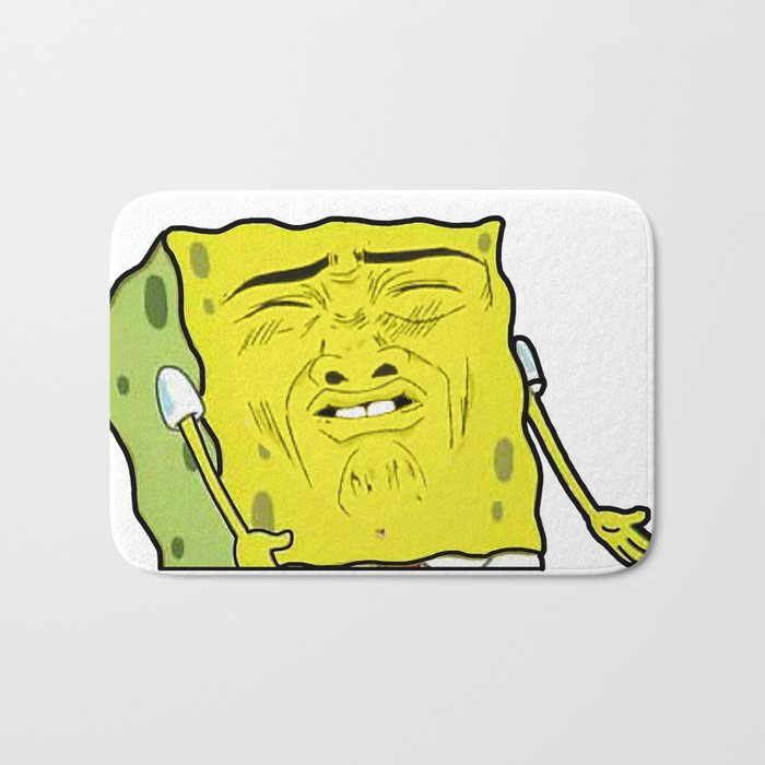 Retarded Spongebob Bath Mat By Thinkingaboutit Society6