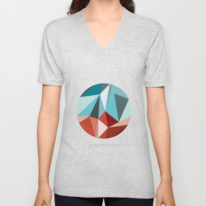 BETWEEN EARTH AND SKY V Neck T Shirt