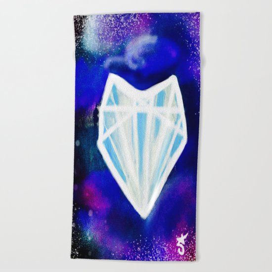 Hearts or Diamonds, I'll Take Diamonds Beach Towel