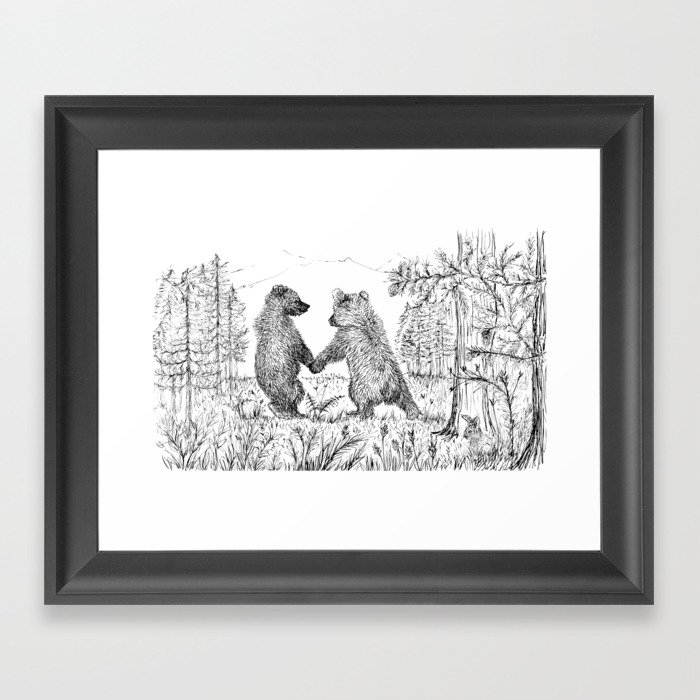 Cute Bears Framed Art Print