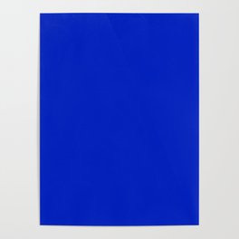 Solid Deep Cobalt Blue Color Poster