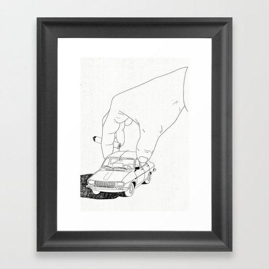 Driving home Framed Art Print